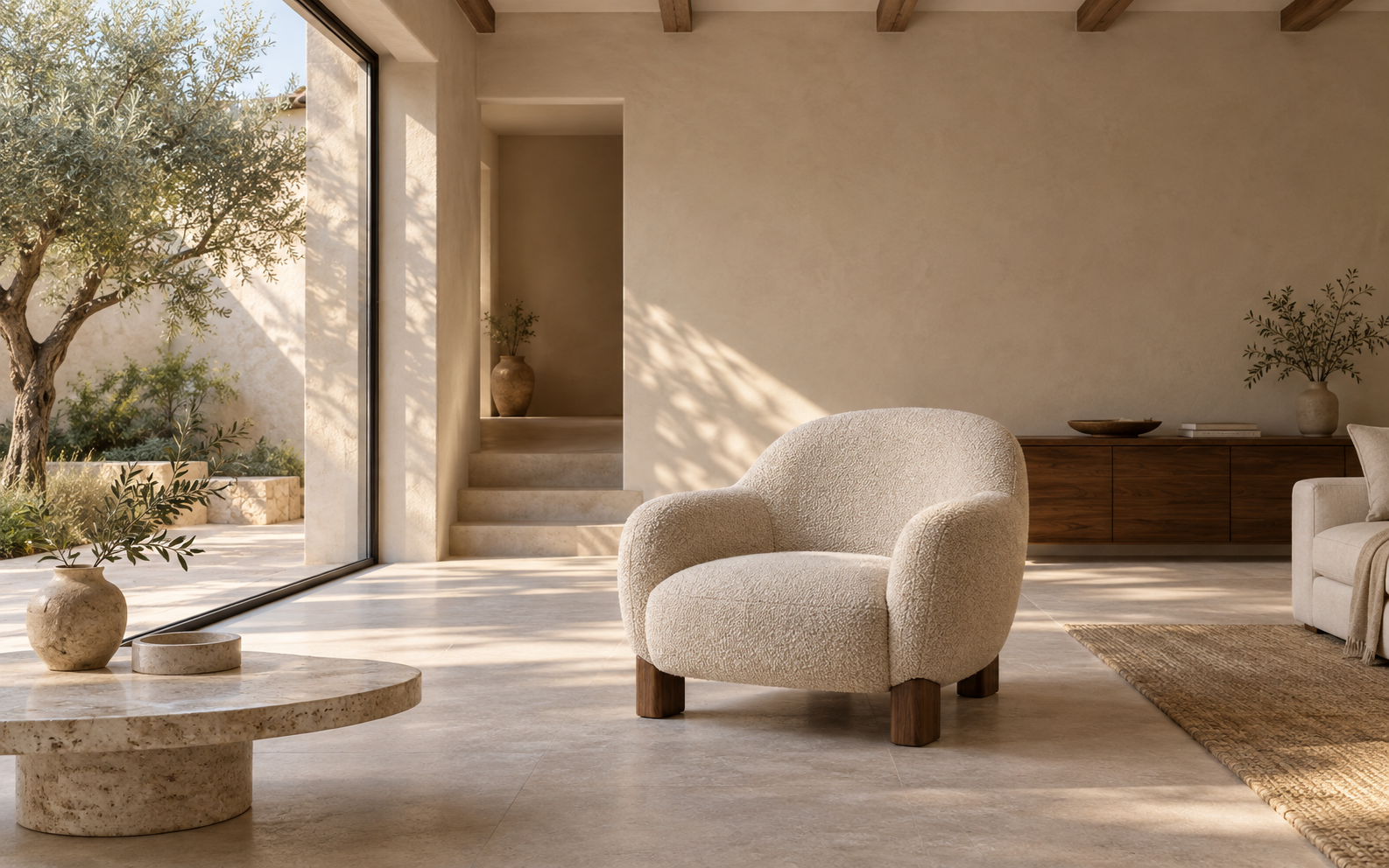 Original chair with a warm neutral finish